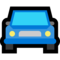 Oncoming Automobile emoji on Microsoft